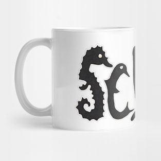 School of Fish Using Fish Shapes to Create the Letters Mug